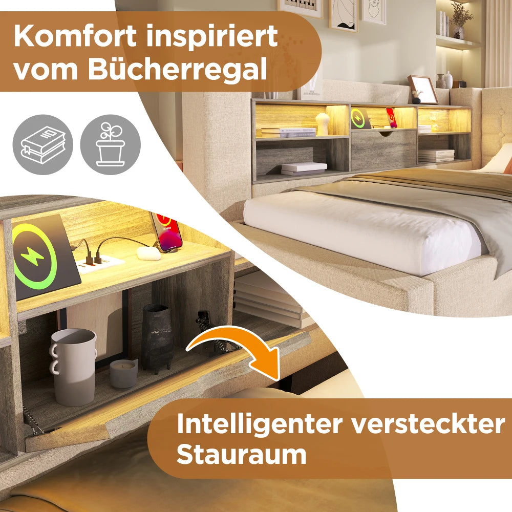Lit moderne LED et rangement